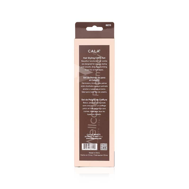 Cala Hair Styling Comb Set 4'S- 66219