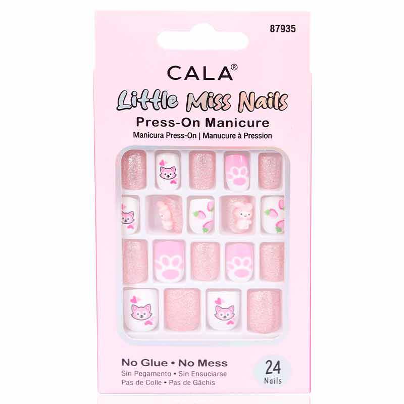 Cala Little Miss Nails 24'S(Pink/Glitter)-87935