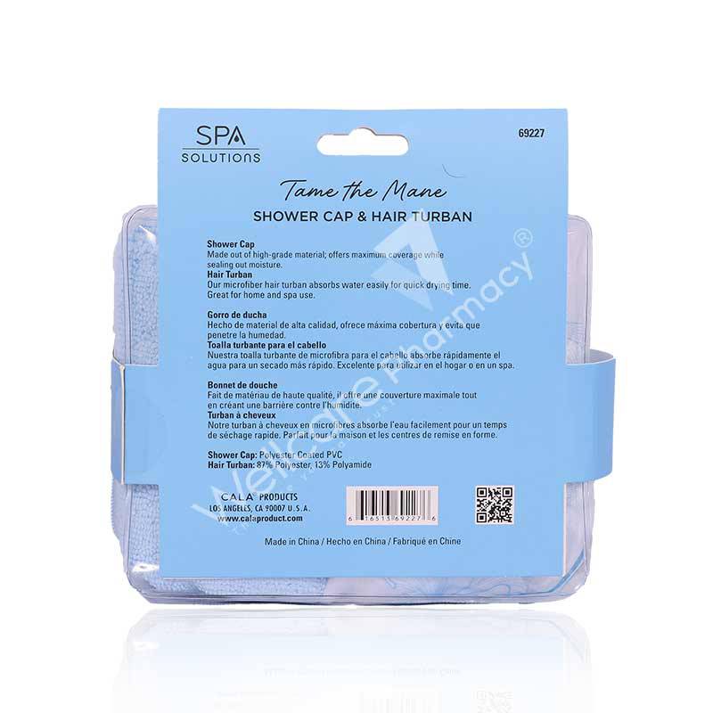 Cala Shower Cap & Hair Turban Blue