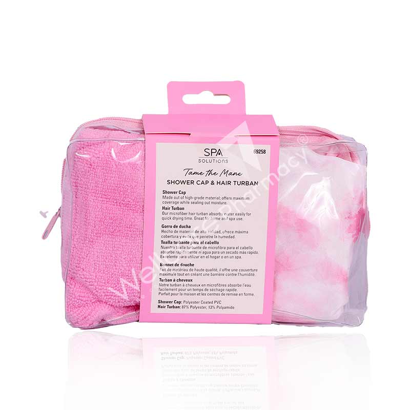 Cala Showercap & Turban Set Hot Pink Tie Dye-69258