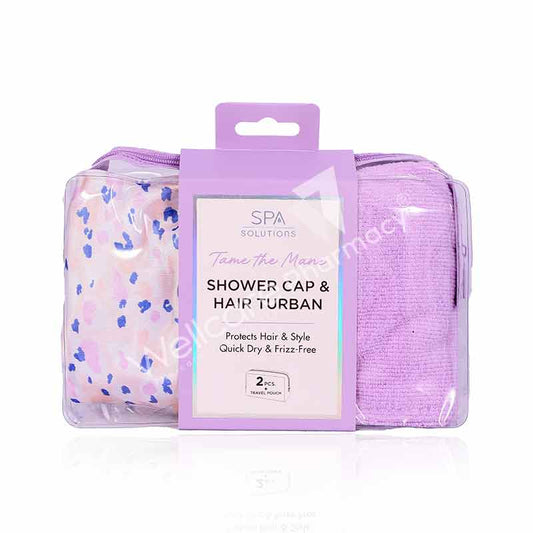 Cala Spa Essentials Shower Cap And Hair Turban