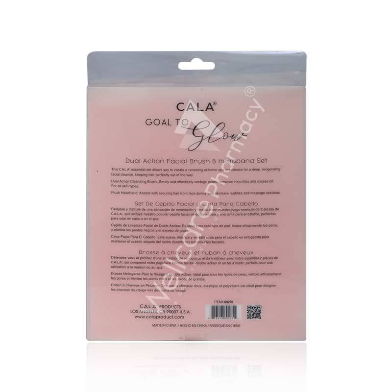 Cala To Glow Rose Gold Facial Brush And Headband Set