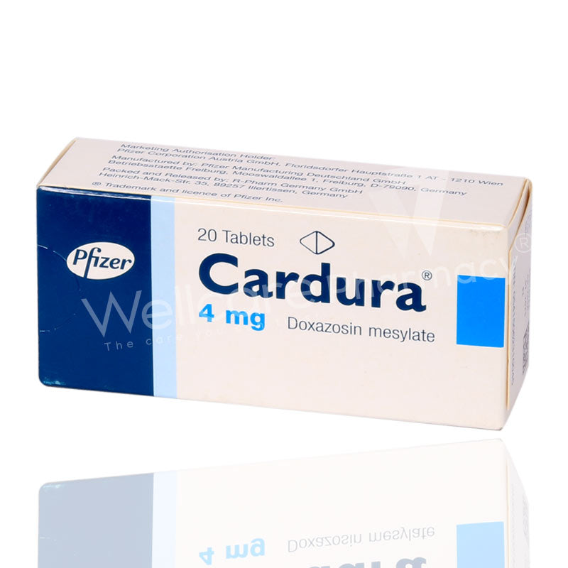 Cardura 4Mg Tablets 20'S