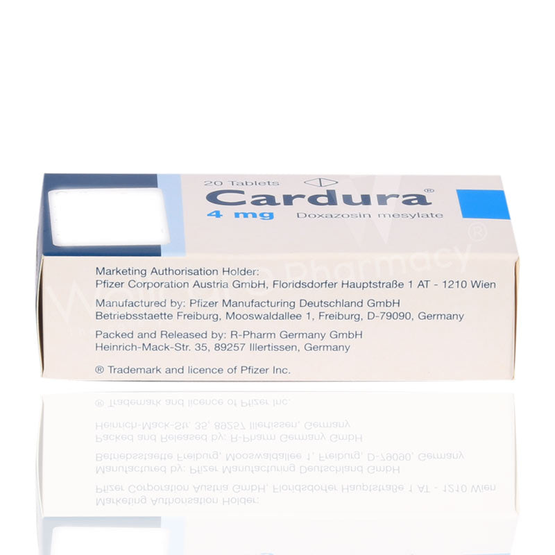 Cardura 4Mg Tablets 20'S
