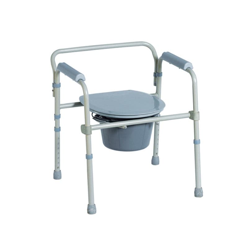 Caremax Steel Folding Commode Chair - Wellcare Pharmacy