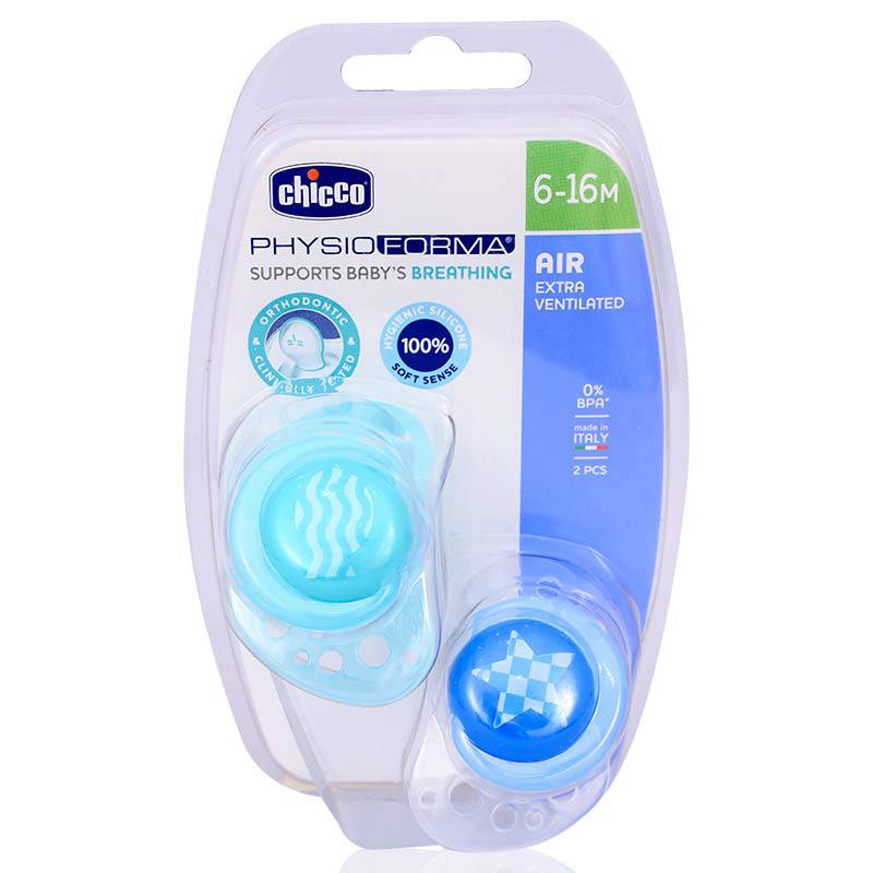 Chicco Sil Soother Blue 6-16M 2'S - Wellcare Pharmacy