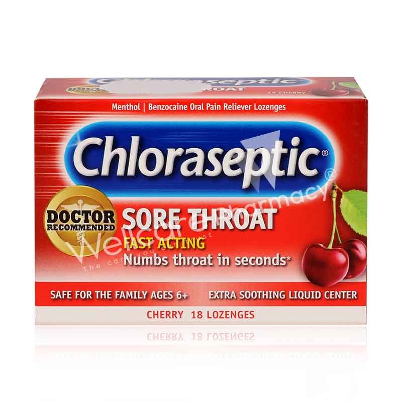 Chloraseptic Lozenges Cherry 18'S - Wellcare Pharmacy