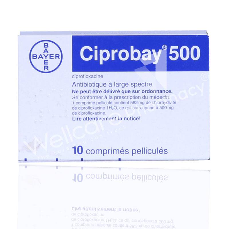 Ciprobay 500Mg Film Coated Tablets 10'S - Wellcare Pharmacy