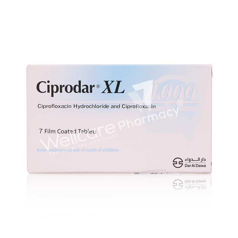 Ciprodar Xl 1000Mg Tablets 7'S