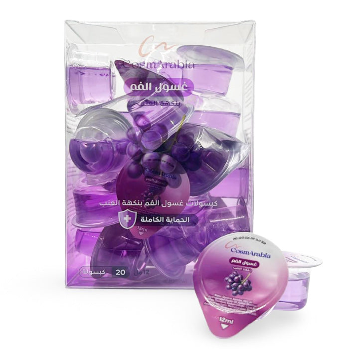 Cosmarabia Mouth Wash Grape Flavour Capsules 20'S