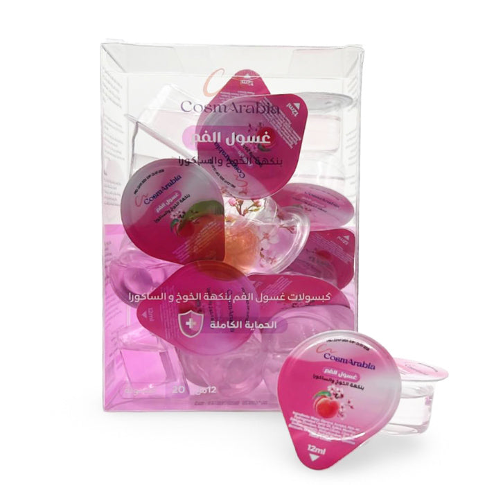 Cosmarabia Mouth Wash Sakura Peach Flavour Capsules 20'S