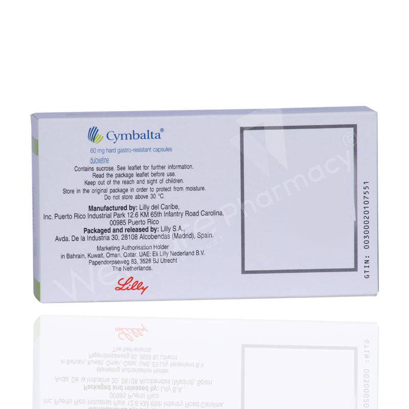 Cymbalta 60Mg Capsules 28'S - Wellcare Pharmacy