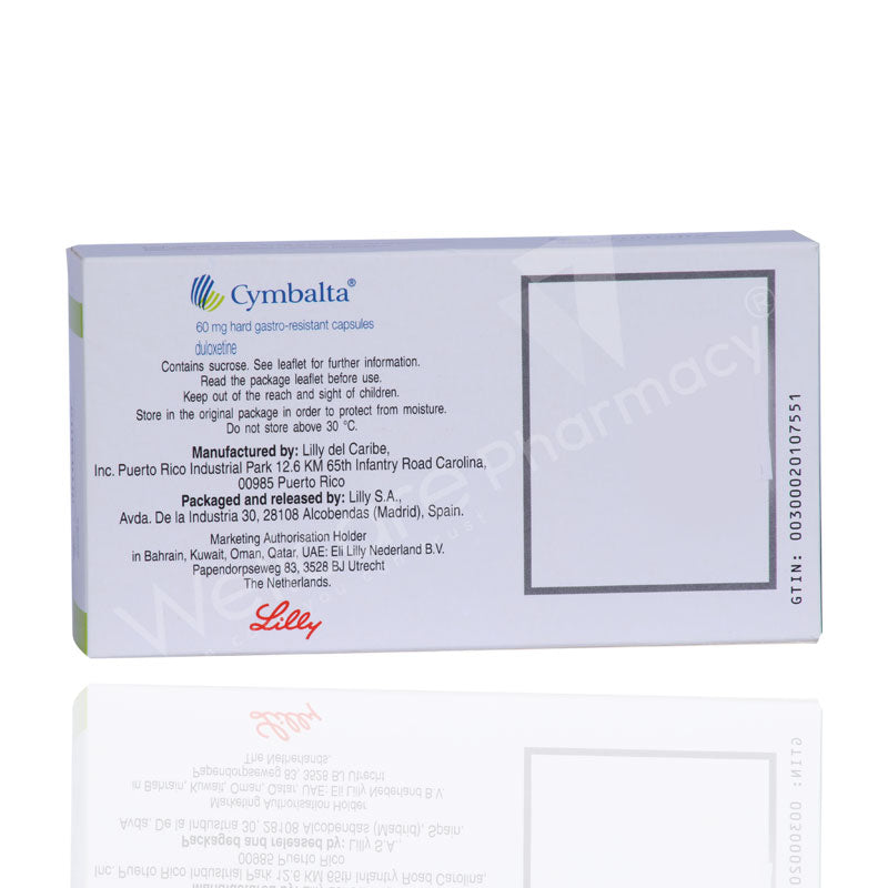 Cymbalta 60Mg Capsules 28'S