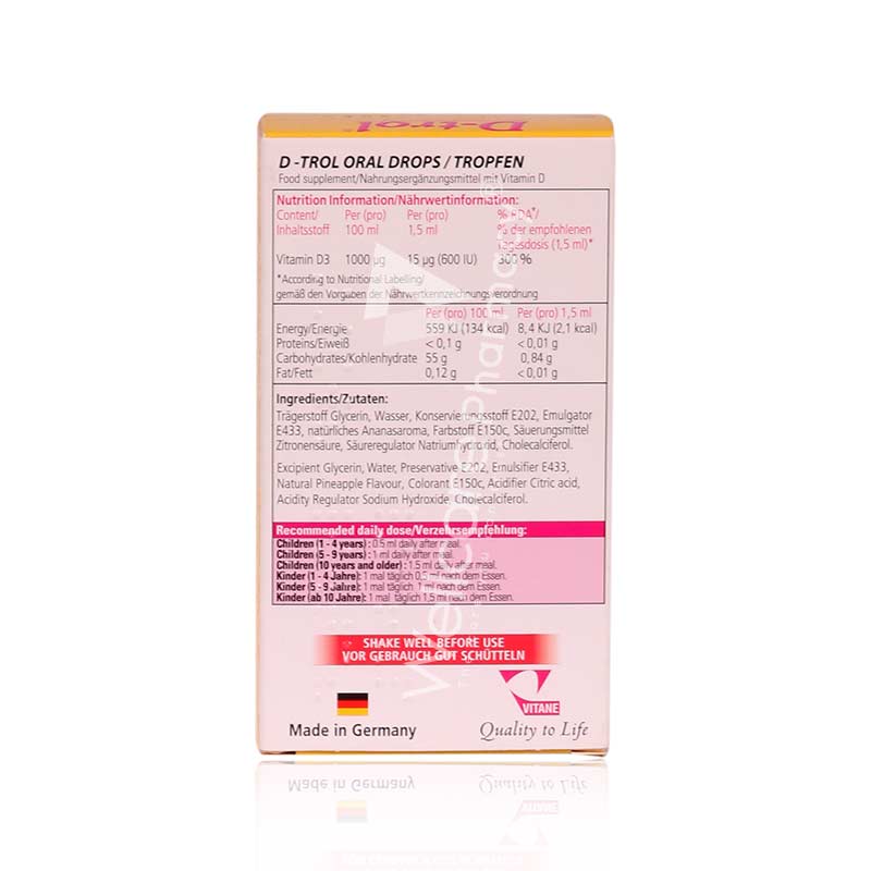 D-Trol Vitamin D3 Drops 30Ml
