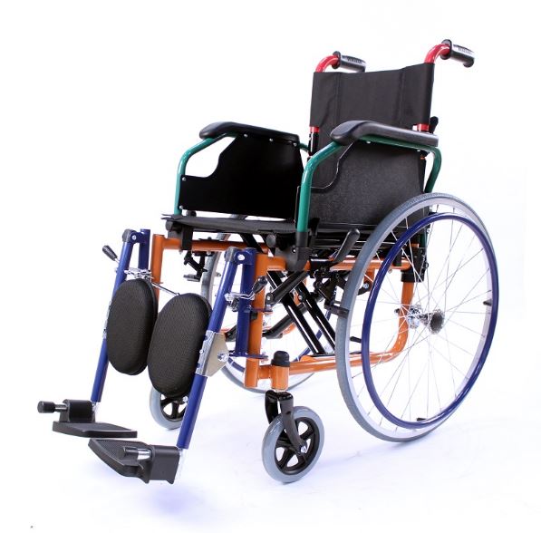 Dayang Steel Child Wheelchair Powder Coated Steel Frame Dy01980ac-35