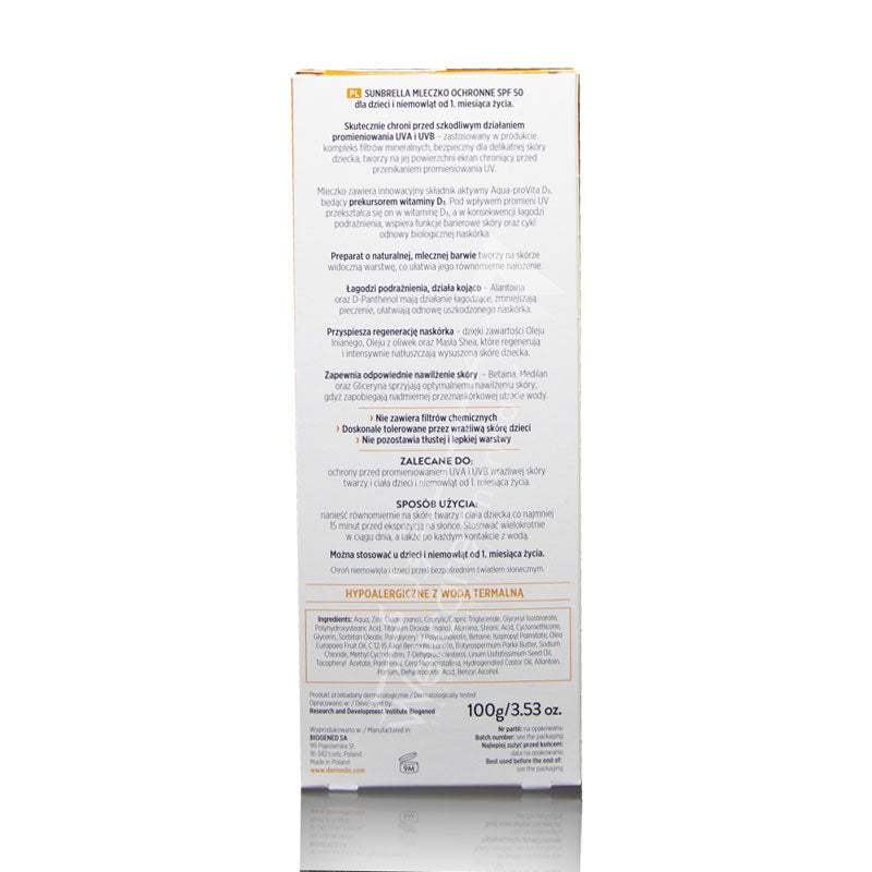 Dermedic Sunbrella Baby Sun Protection Milk 100G Spf 50