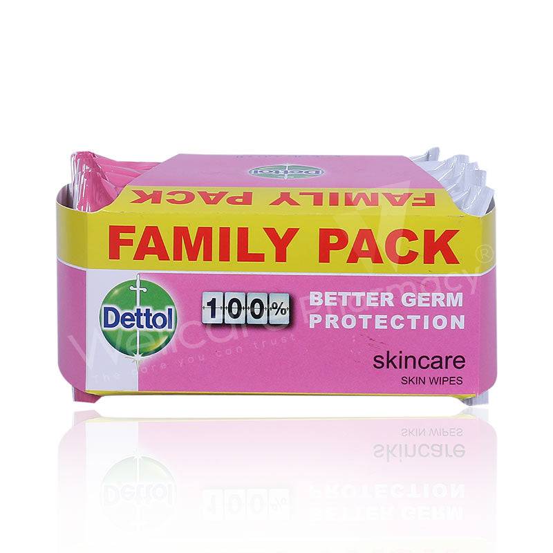 Dettol Anti Bacterial Skin Care Wipes Family Pack 10X5's