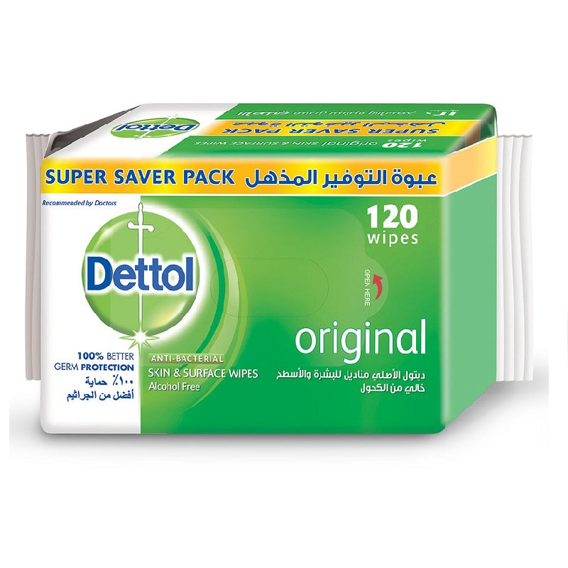 Dettol Original Wipes 120'S