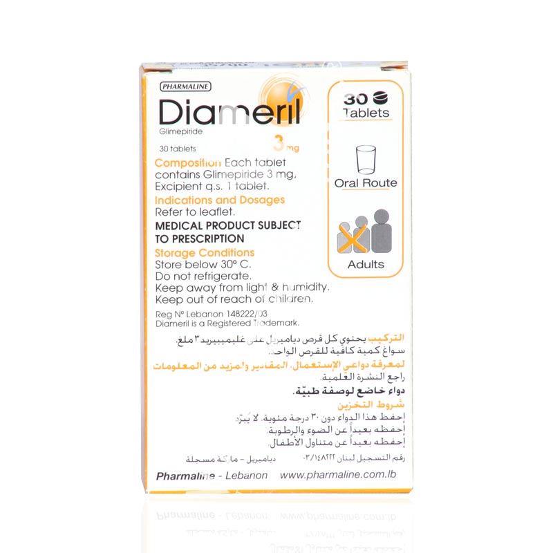 Diameril 3Mg Tablets 30'S