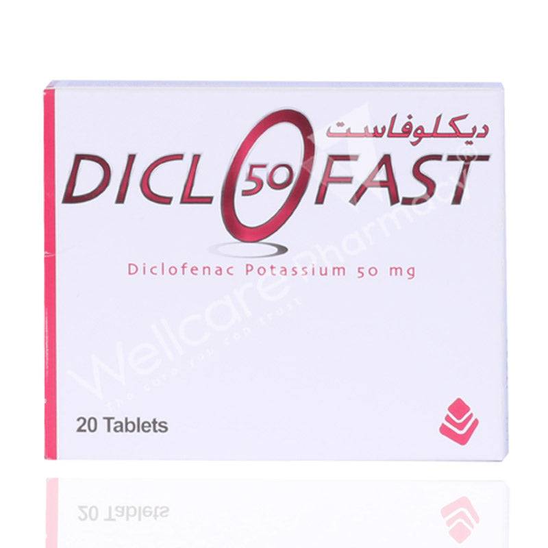 Diclofast 50Mg Tablets 20'S - Wellcare Pharmacy