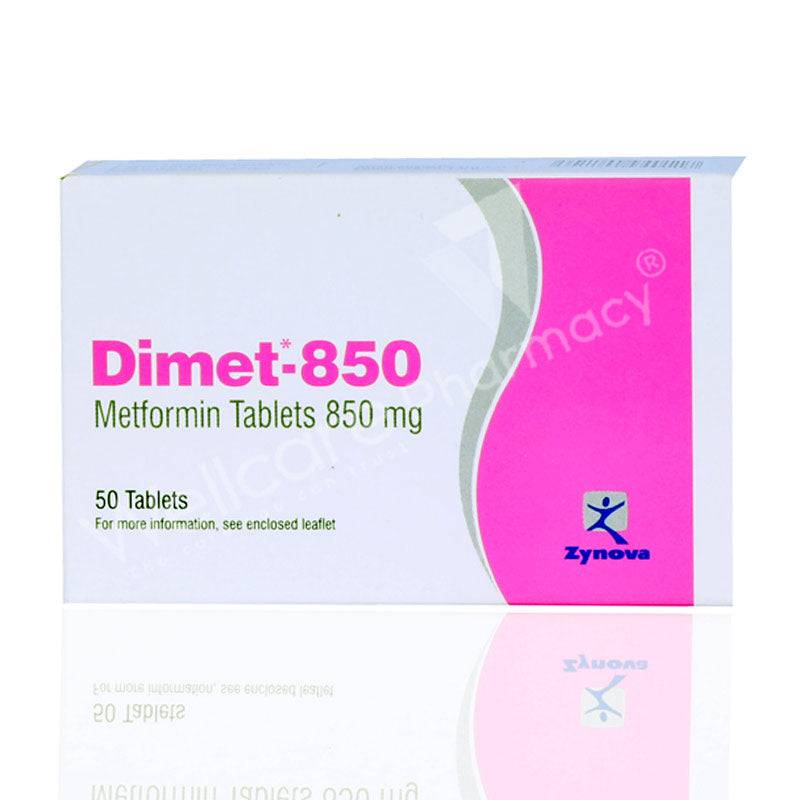 Dimet 850Mg Tablets 50'S - Wellcare Pharmacy