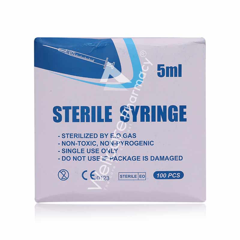 Disposable Sterile Syringe 5Ml 100'S