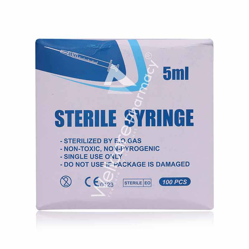 Disposable Sterile Syringe 5Ml 100'S