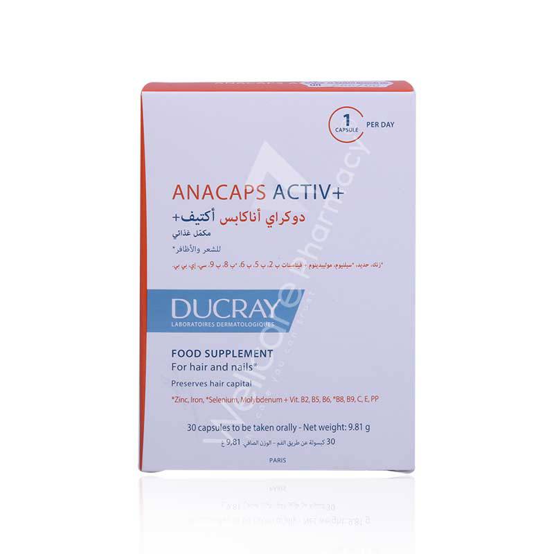 Ducray Anacaps Active+ Capsules 30'S - Wellcare Pharmacy