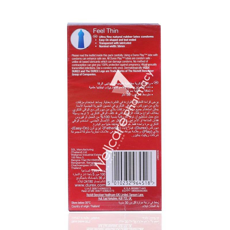 Durex Featherlite Feel Thin Condoms12's - Wellcare Pharmacy