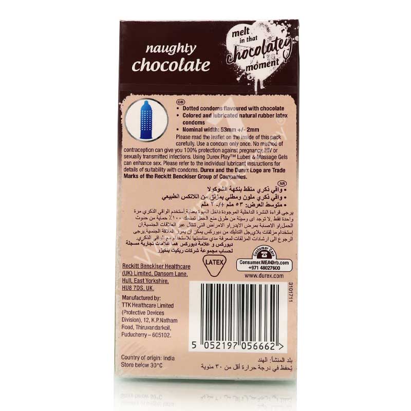 Durex Naughty Chocolate Condoms 12'S