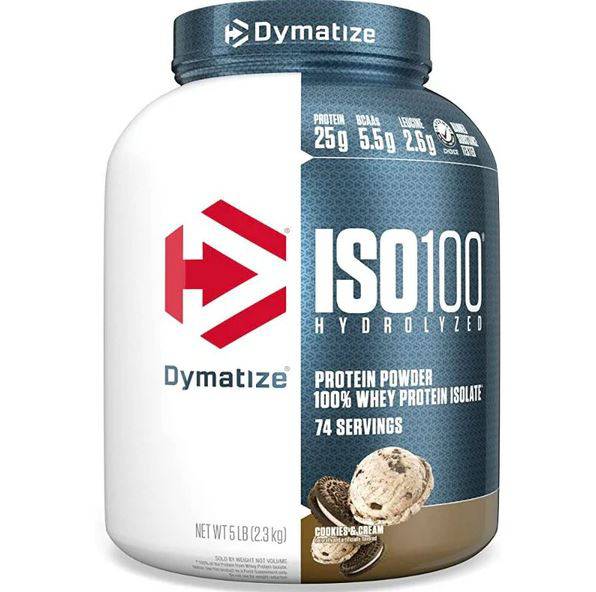 Dymatize Iso 100% Whey Protein Powder Cookies&Cream 5Lb(2.3Kg)