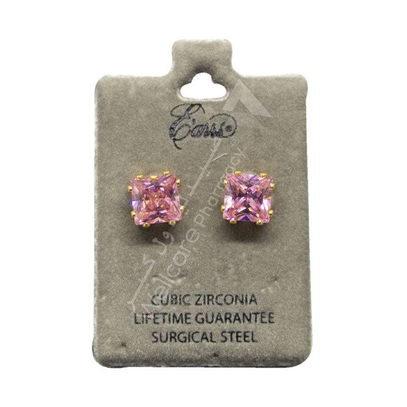 Earrs Pink Cubic Zirconia