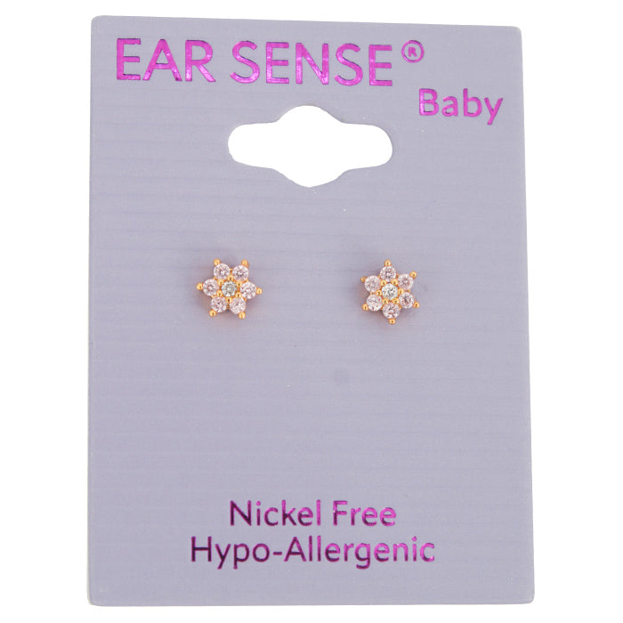 Earsense B5-5mm Gold Flower With Cz'S - Wellcare Pharmacy