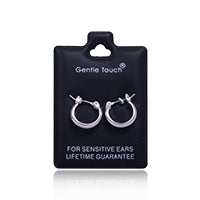 Earsense Gt130 12Mm Silver Huggie Hoops