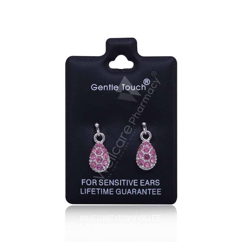 Earsense Gt40 Pink Multifacted Silver Drop F/H