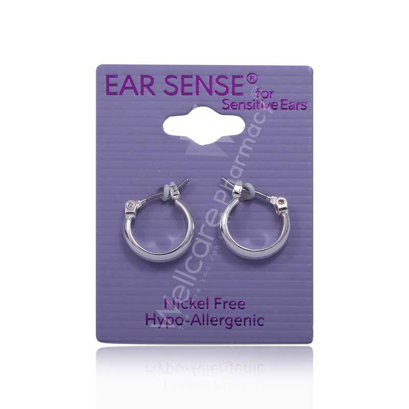 Earsense K10 Silver Horseshoe Click Hoop