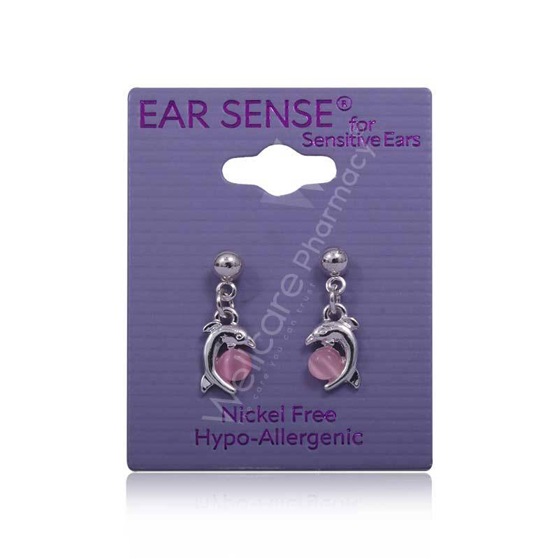 Earsense K18 Dolphin W/Lt. Rose Cateye Drop