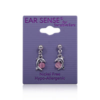 Earsense K18 Dolphin W/Lt. Rose Cateye Drop