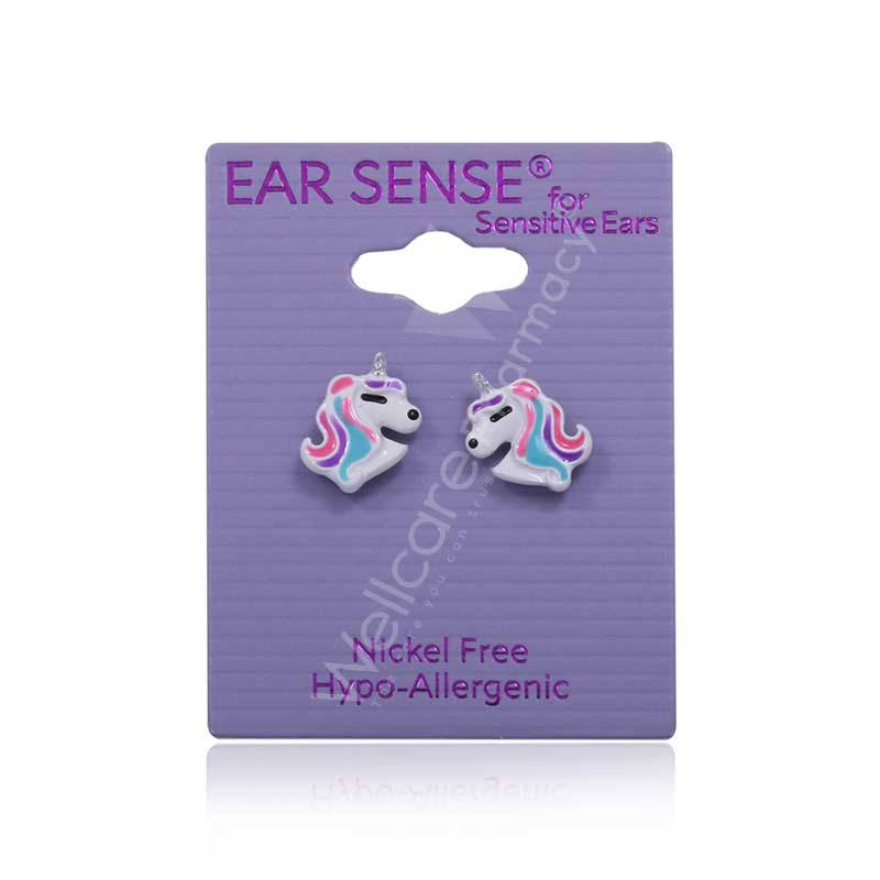 Earsense K21 White Unicorn Studs