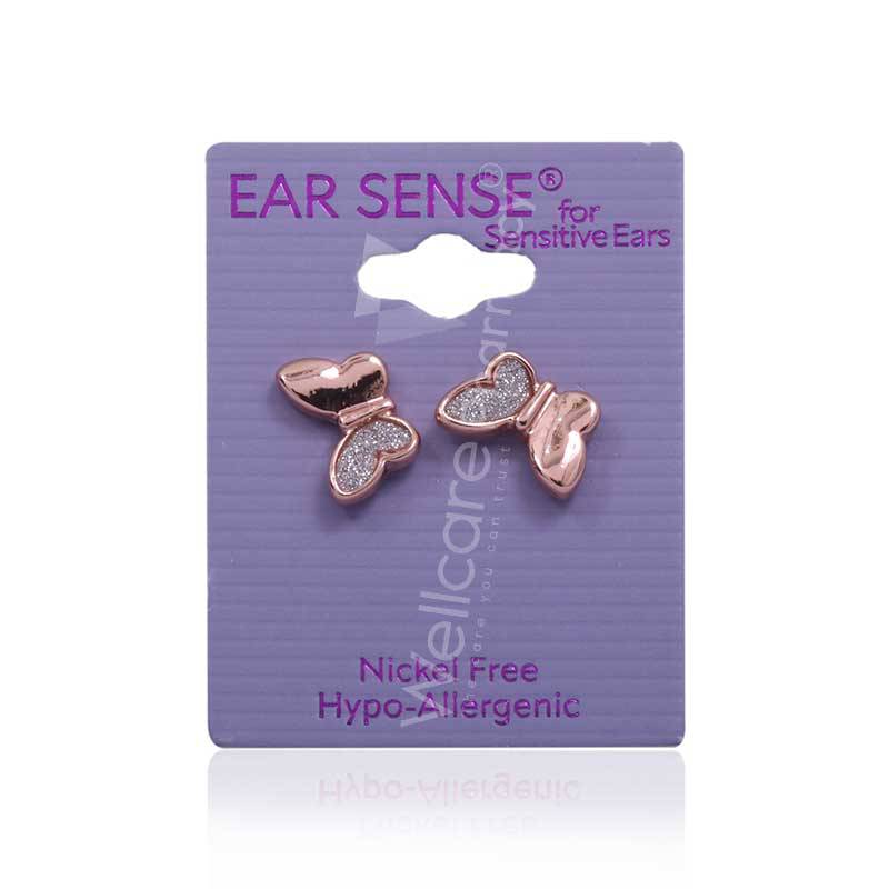 Earsense K36 Rose Gold Butterfly W Crystals
