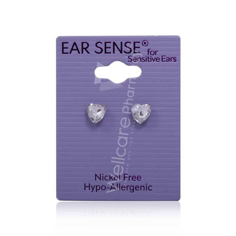 Earsense K6 Crystal Heart Studs