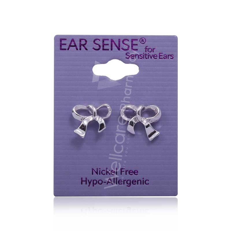 Earsense K9 Silver Bow Studs