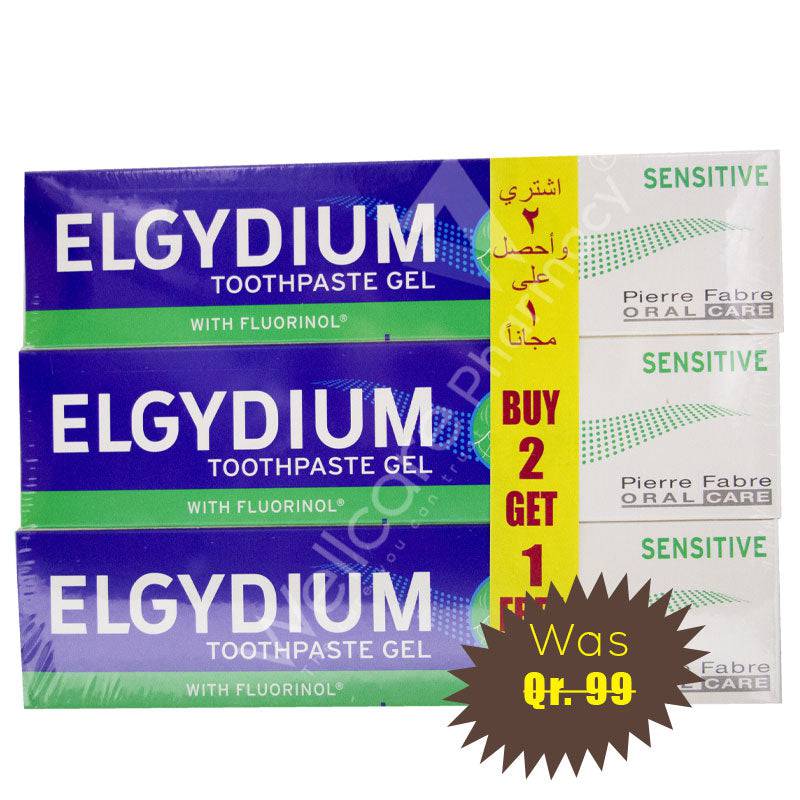 Elgydium Sensitive Tooth Paste Gel 75Ml 3'S - Wellcare Pharmacy