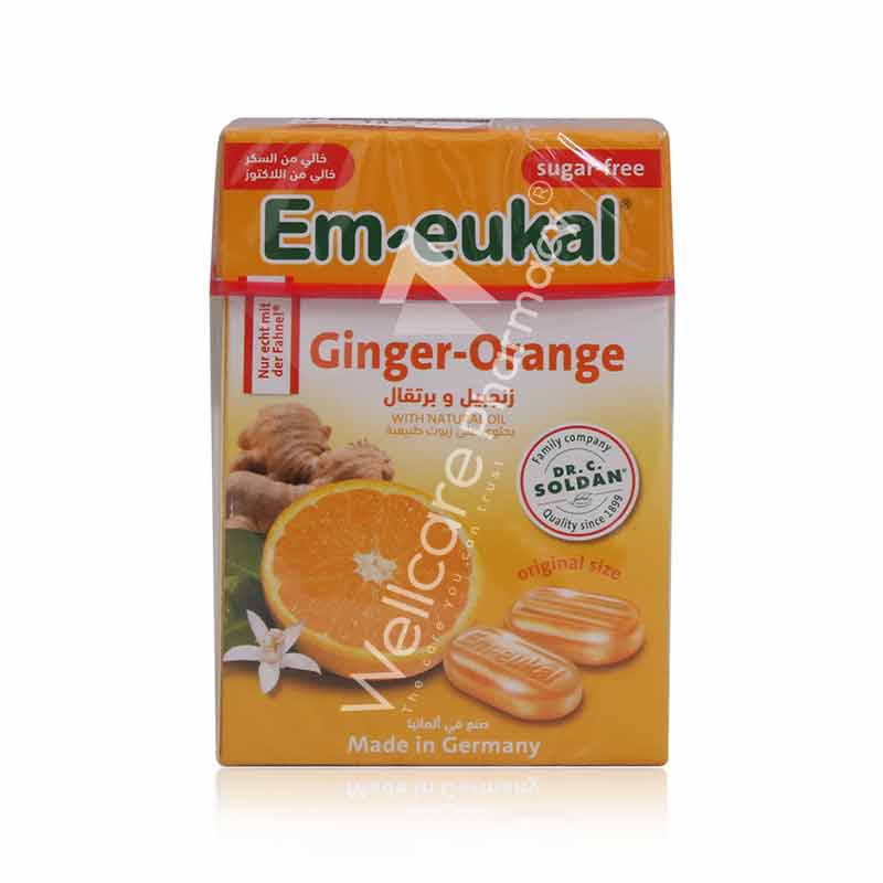 Em - Eukal Ginger Orange Lozenges 50Gm