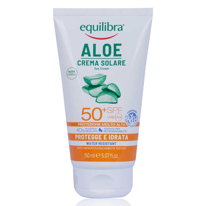 Equilibra Aloe Sun Cream Spf 50+ 150ml - Wellcare Pharmacy