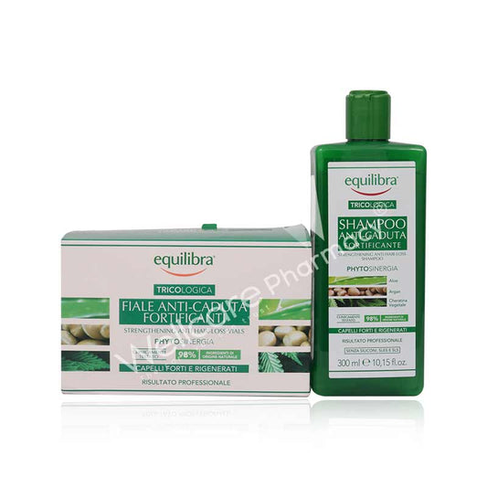 Equilibra Tricologica Anti Hair Loss Vials 10X8ml + Shampoo 300Ml