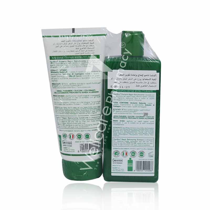 Equilibra Tricologica Shampoo 300Ml+Conditioner 200Ml