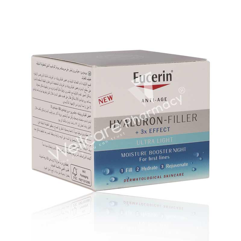 Eucerin Hyaluron Filler+3X Effect Ultra Light Moisture Booster Night Cream 50Ml
