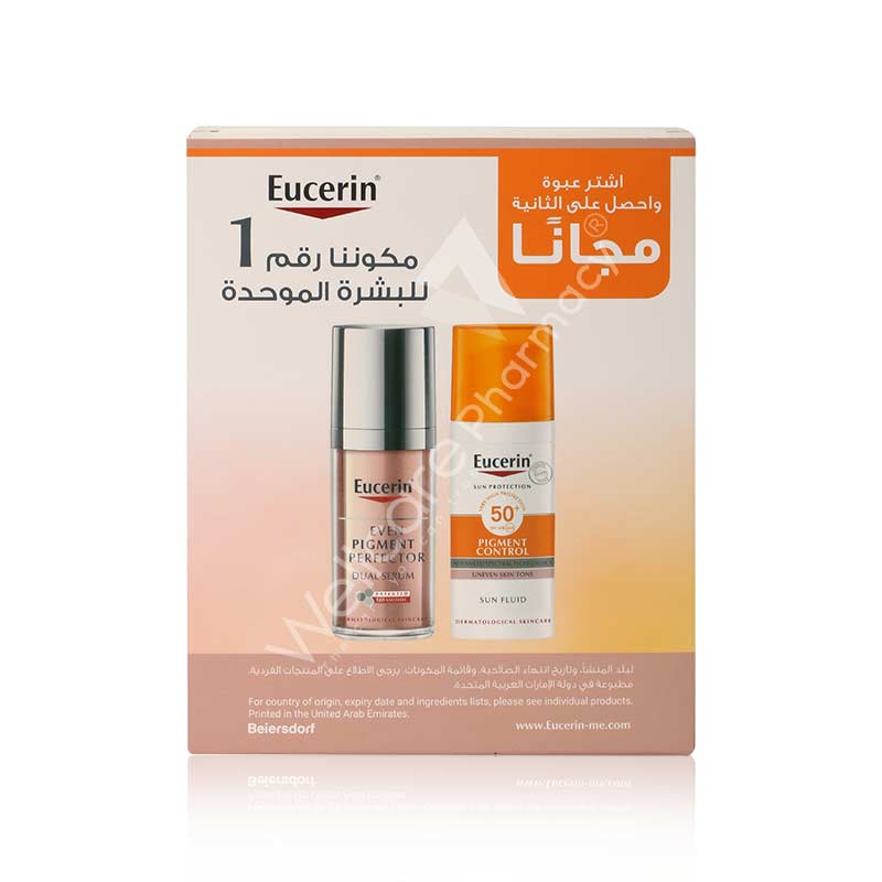 Eucerin Pigment Control Spf50 Sun Fluid 50Ml+Even Pigment Perfector Dual Serum 30Ml