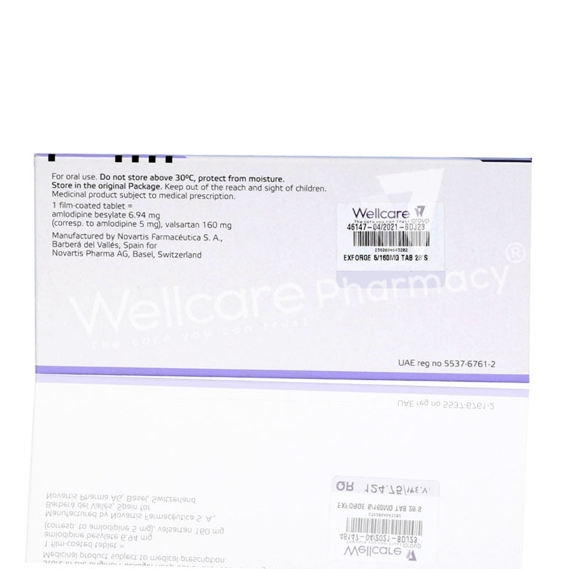 Exforge 5/160Mg Tablets 28'S